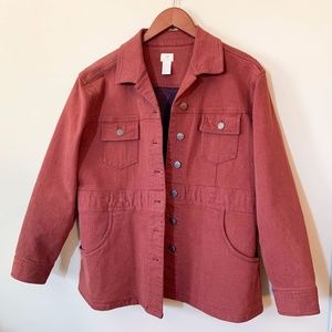 J.Jill stretch MP Petite Rust red denim jacket